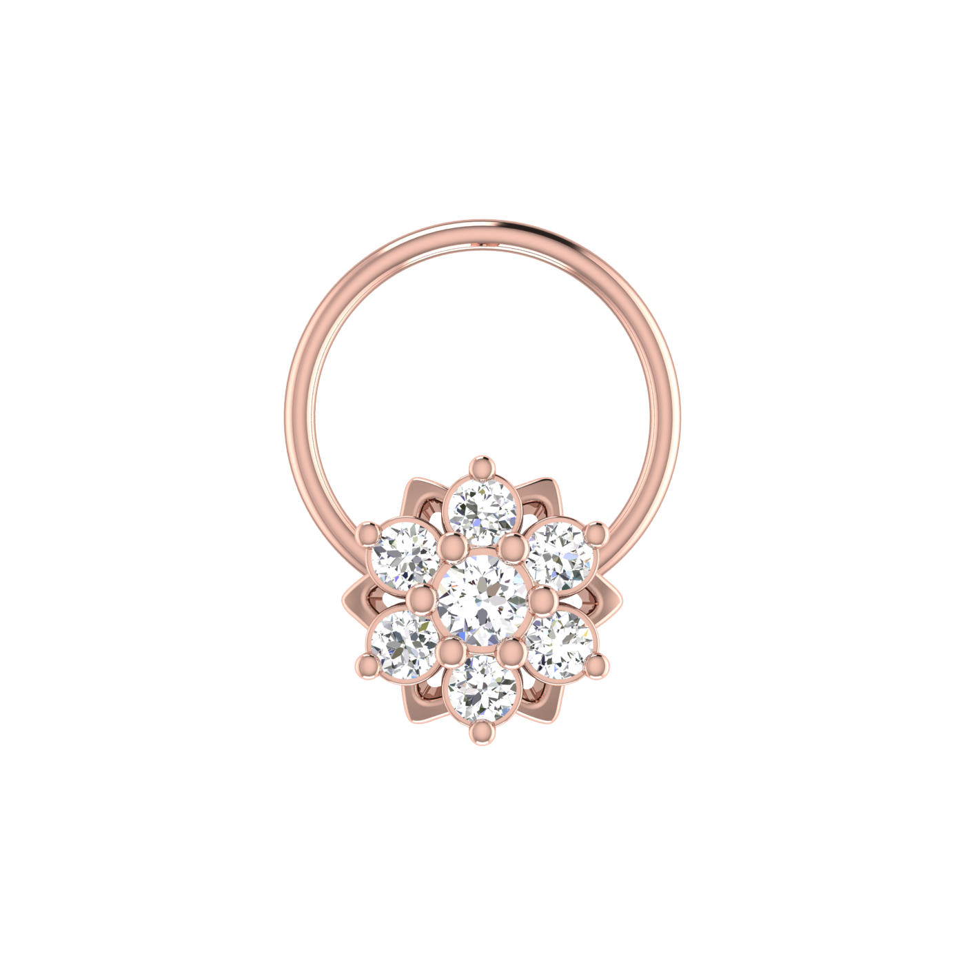 0.11 Carat Natural Diamond Nose Pin - HI Color, VS-SI Clarity.
